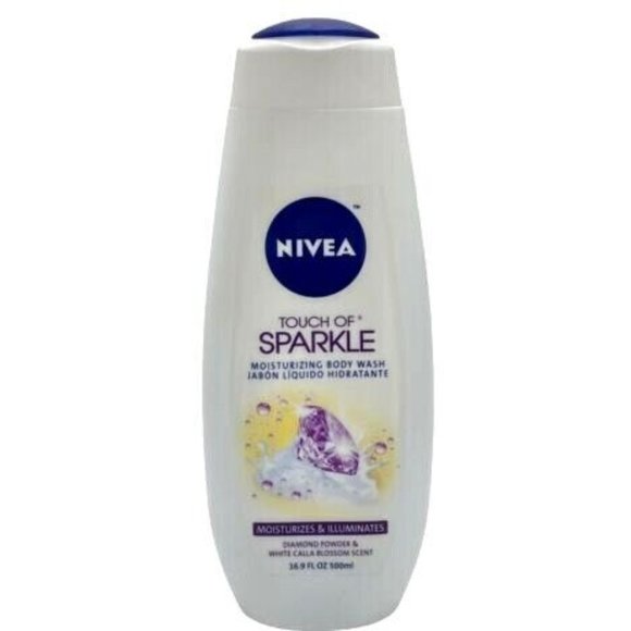 Nivea Touch Of Sparkle Hydra IQ Cream Oil Body Wash 16.9 fl.oz. Calla Blossom - Picture 1 of 2